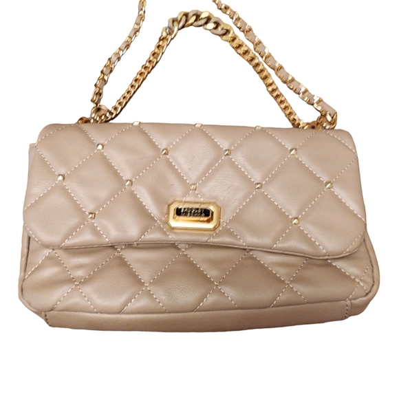 Badgley Mishka Taupe Gray Quilted Shoulder Bag - Picture 2 of 15